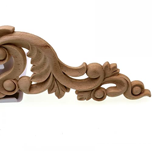 Artesanía vintage para regalo con aplique tallado retro de madera natural 6