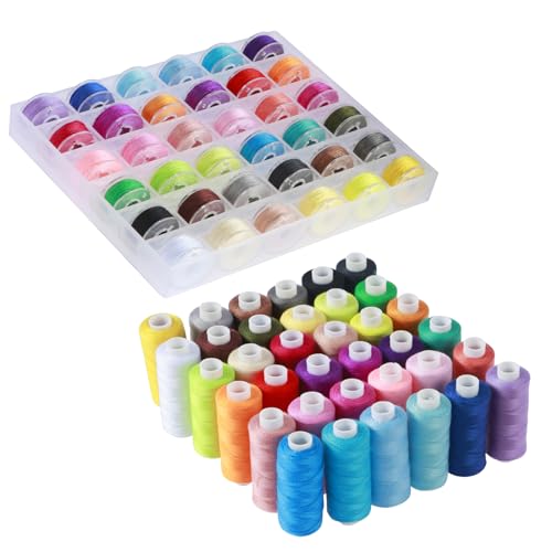 Set de hilos de coser de poliéster 72 piezas 36 colores miniatura 3