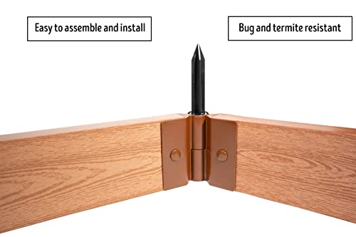 Classic Sienna Raised Garden Bed Versailles Sunburst 8’ X 8’ X 16.5” – 2” Profile #TOP3