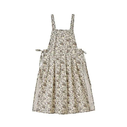 Nanxson Delantal de Lino de algodón para Mujer con 2 Bolsillos para cocinar, Hornear, Hacer Manualidades, jardinería, arreglos Florales CFL0007