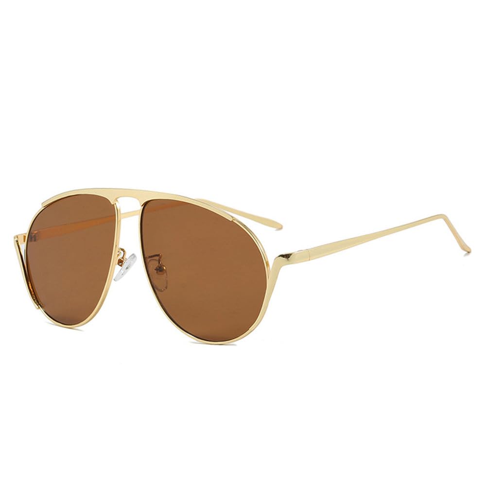 Okulary przeciwsłoneczne Steampunk Oversized Pilot, damskie, vintage, z metalową oprawką, modne okulary przeciwsłoneczne dla kobiet w stylu punk