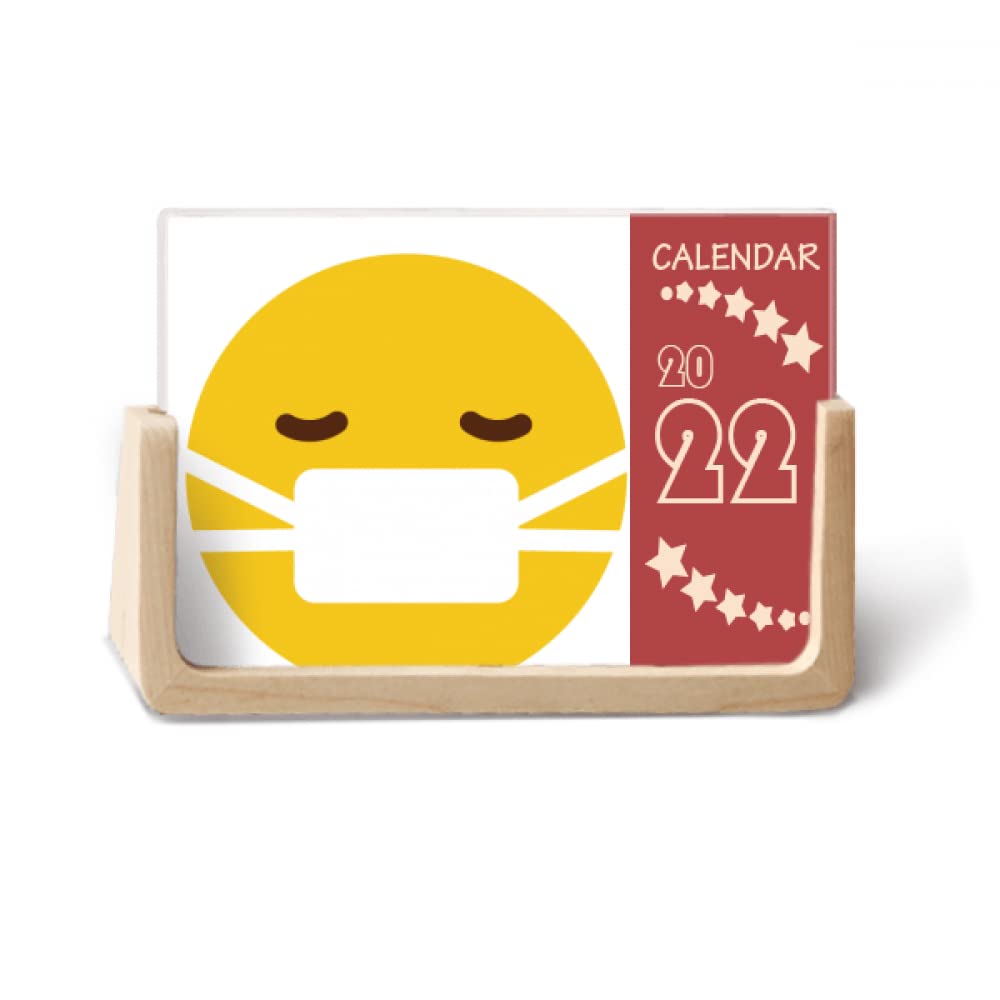 Calendrier de bureau chat Sick Head 2022 pour bureau jaune