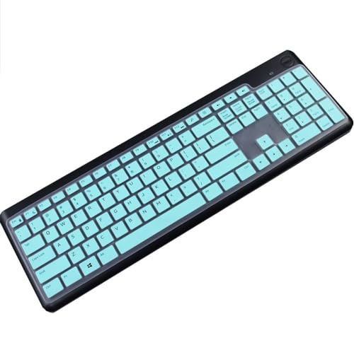 Silicone Keyboard Cover Skin Compatible for Dell Wireless Keyboard KM3322W KM117ï¼Œ Dell KM3322W KM117 Wireless Keyboard Protector (Mint)