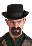 Breaking Bad Walter White Costume Kit for Men - Heisenberg Hat, Glasses & Goatee Set - TV Show Cosplay Outfit