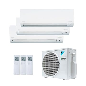 Ar-condicionado Multi Split Daikin Advance Inverter Evaps 12000 + 18000 Btus + Cond 18000 Btus Quente/frio 220v