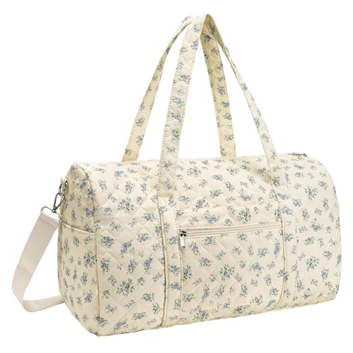 Duffle Bag Gym Bag for Women Quilted Duffle Bags Travel Large Capacity Floral Weekender Bags