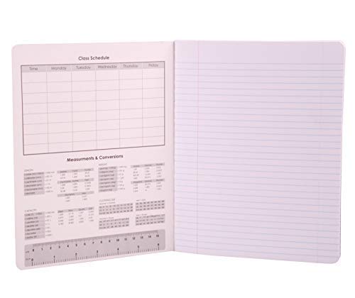 Mintra Office Composition Books - Hard Flexible Cover (4 Pack, Black Marble Comp - College Ruled) #TOP3