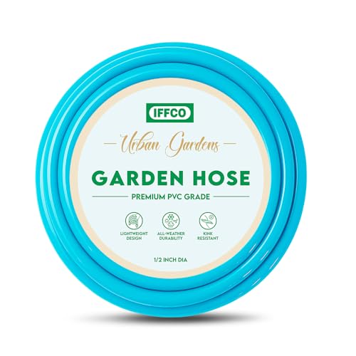 IFFCO Urban Gardens – Hose Pipe 20 Meters - 0.5 Inch PVC Garden Hose Pipe - Flexible, Kink-Resistant Pipe for Gardening & Outdoor Use - Lightweight, Durable & Flexible, Water Pipe for Garden