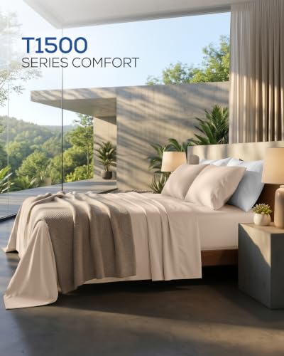 Image of Utopia Bedding Twin Sheet Set 3 Piece Soft Sheets - Beige