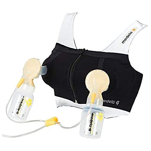 Bustier Easy Expression kit main libre de Medela - Pour une expression confortable compatible avec tous les tire-laits Medela - Noir - Taille L