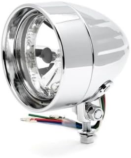 4" Headlight Salt Flat Pumper Grooved Hidden Lens Diamond Cut Chrome