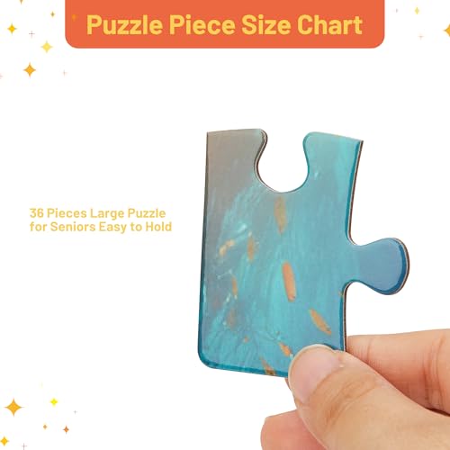 3 Pack 36 Piece Large Jigsaw Piece Puzzles for Elderly Seniors, Big Puzzles Easy Activities Games Gift for Alzheimer and Dementia Patients in Nursing Home - Image 5