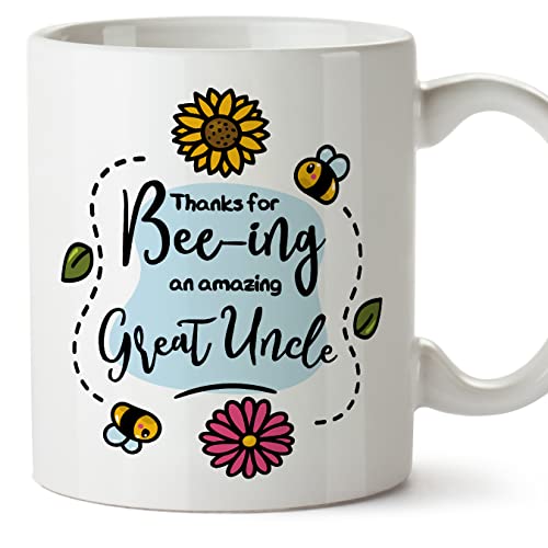 MUGFFINS Great Uncle Mug - in English - Thanks for Beeing Amazing - Funny Gift - Ceramic 11oz Mug