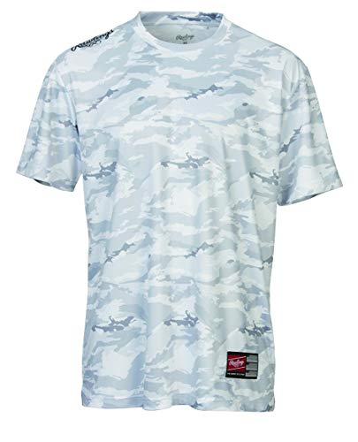 ローリングス (Rawlings) 野球 チームコンバット Tシャツ 迷彩 カモフラ柄 ATS9S01 ホワイトライトグレー 140