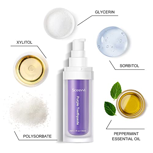Scosvvi Purple Toothpaste For Teeth Whitening, V34 Color Corrector Toothpaste, Purple Teeth Whitening Toothpaste, Teeth Whitening Booster, V34 Color Corrector Toothpaste, Teeth Whitener #TOP3