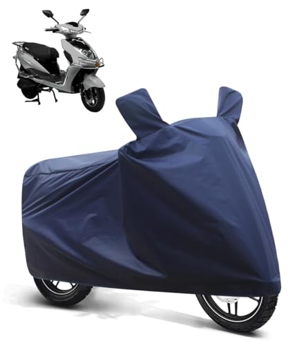 Image of FABTEC Two Wheeler Bike Cover Compatible with Okaya ClassIQ (Blue)