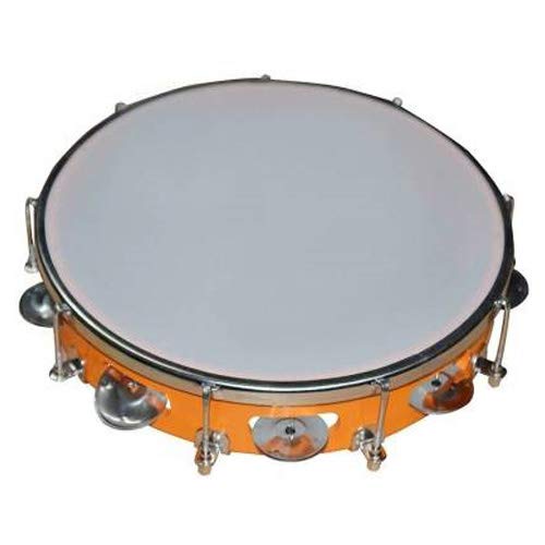 Image of Tambourine With Head Aluminium Hand Percussion Musical Instrument (7 INCH)