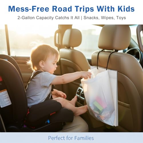 Image of 100 Count Disposable Car Trash Bags, Car Garbage Bags