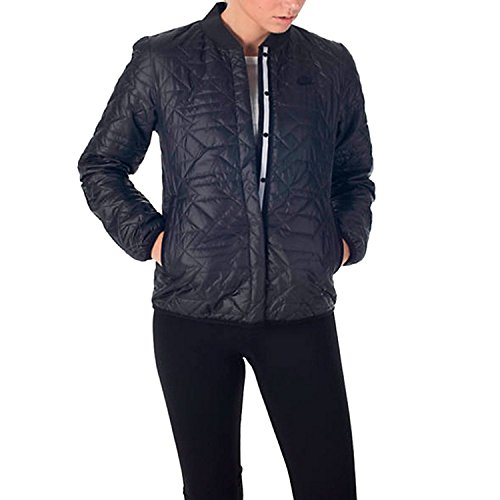 Nike Womens Quilted Black Insulated Primaloft Jacket 854747 010 (Large)