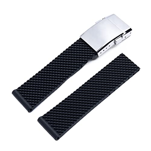 Bracelet montre Breitling caoutchouc silicone 22 mm agate pour le sport