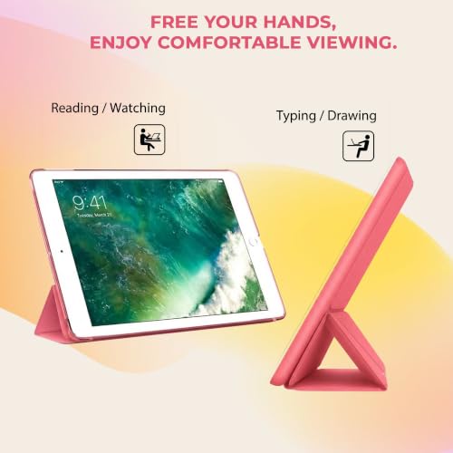 Image of MOCA Compatible Smart Flip Cover Case for iPad 9.7 inch 2017 2018 iPad 5th 6th Generation A1893 A1954 A1822 A1823 Smart Case Cover (Water Melon, iPad 9.7 inch 2017 /2018 Launched)