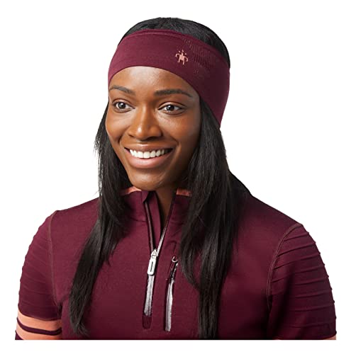 Smartwool Intraknit Merino Tech Headband - Black Cherry/Wild Salmon #TOP2