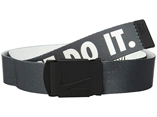 Ceinture Homme Nike Just Do It Reversible Web en tissu noir et blanc