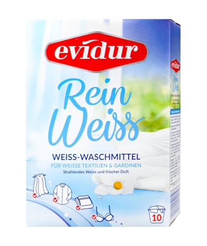 Evidur Gardinen Reinweiss 600 g – Spezial Waschmittel für Gardinen & Feinwäsche | Schonende Reinigung, Strahlend Weiß & Hygienisch