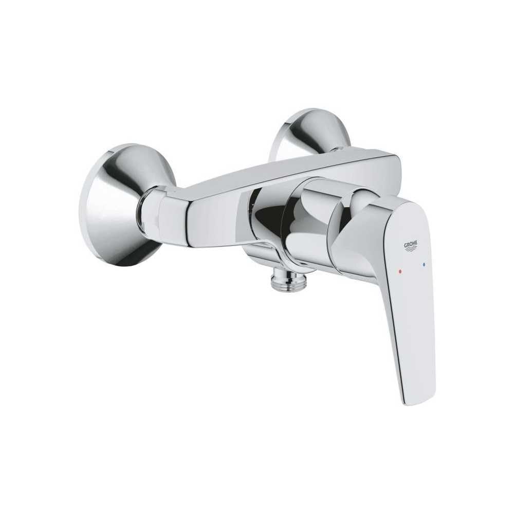 Start Flow Quickfix Single-Lever Shower Mixer, Wall-Mounted, Metal Lever, Chrome. Easy to Fit with GROHE Quickspanner. 23771000