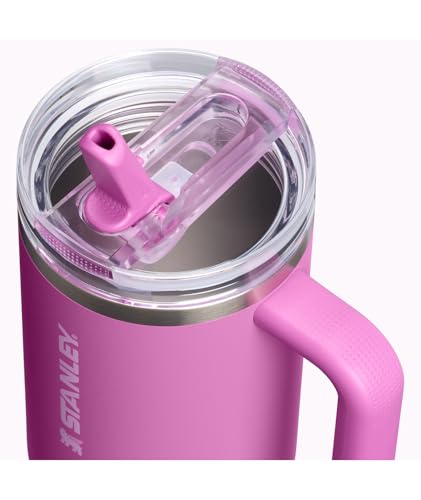 Image of STANLEY Quencher ProTour Flip Straw Tumbler with Leakproof Lid 40 oz | Built-In Straw & Handle | Cupholder Compatible for Travel | Insulated Stainless Steel Cup | BPA-Free | Dark Blossom
