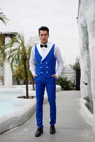 Wangyue Mens Tuxedo Suit for Men 3 Piece Suit Men Slim Fit Suits One Button Shawl Lapel Wedding Suit Tuxedos Prom Suit4