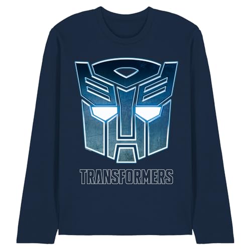 Transformers Generations Autobot Steel Icon Logo Unisex Long Sleeve T Shirt, Navy, Small
