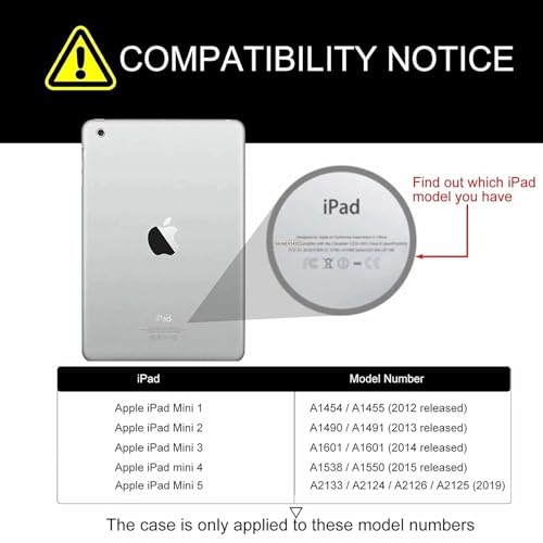 Housse iPad Mini Smart Sleep Coque avec Support Multi-Angle Intégré - 2