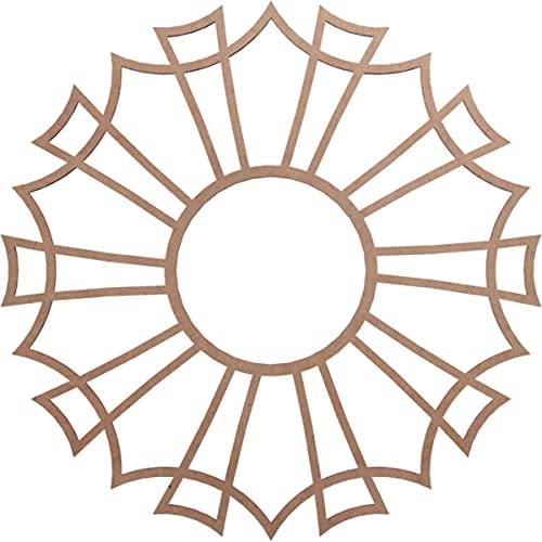 Image of Ekena Millwork 16 inchOD x 5 5 /8 inchID x 3 /8 inchT Augustus Wood Fretwork Pierced Ceiling Medallion, Wood (Paint Grade)