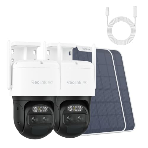 Camara solar exterior 4K PTZ con doble lente TrackMix WiFi 6 y deteccion smart