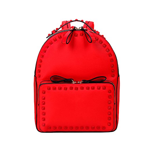 Sac à bandoulière mini orange tendance avec rivets pour loisirs
