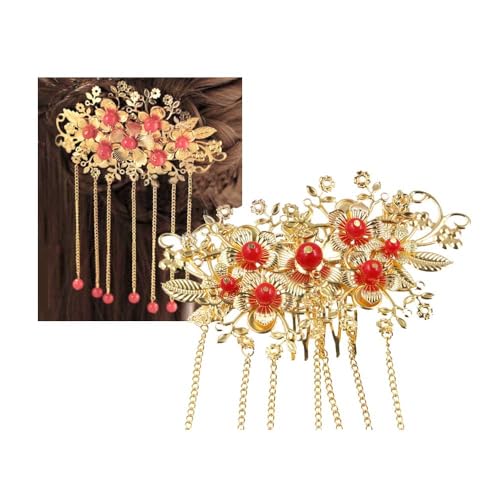 2 Pzs Set de Pinzas para Pelo de Aleación Dorada Clásica, Estilo Tradicional para Mujer, Accesorios para Bodas y Uso Casual miniatura 3