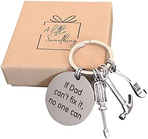 A Little Something Dad Gifts from Daughter - Fathers Day Keyring from Son - Dad Keyring with Gift Box Included