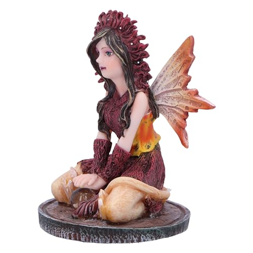 Nemesis Now Crystal Fairy Poppy Figurine 9cm, Resin, Red Fairy Figurine Featuring Crystal Ball - Image 2