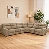 Signature Design by Ashley Modern Next-Gen DuraPella L-Shape Right-Arm Facing Faux Leather 6-Piece Power Reclining Sectional with Adjustable Headrest and USB Charging Ports, Beige