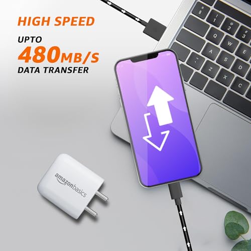 Image of Amazon Basics 38W Dual Port Charger + Active Type A to Type C Cable | Fast Charging 20W+ 18W /Type A +C Adapter (White) with Fast Charging Cable Included | Compatible with Samsung, Oppo, Redmi Phones