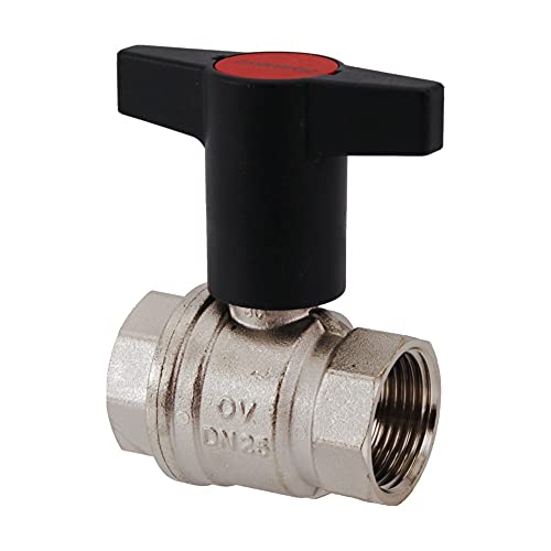 Oventrop Válvula de bola "Optibal" con mango de mordaza, IG, 1" Cover