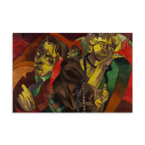 Toile Two Heads Witkiewicz pour sublimer un mur vide de salon ou bureau