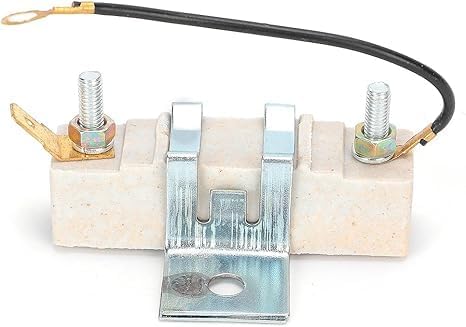 1.5 Ohm Ignition Coil Resistor Ceramic Ballast Resistor Replacement for Classic Cars 1968-1985, Metal & Wear-Resistant Device with Mounting Bracket