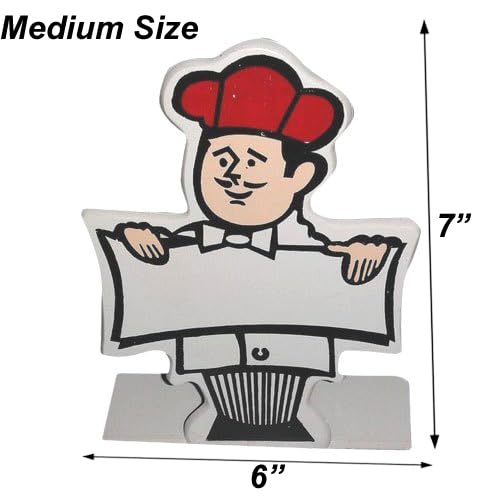 Paulsons Hospitality Chef Menu/Price/Dish Name Display Stand Medium Size 7" (Pack of 6Pc) (White, 7", Dish Name Display Stand)