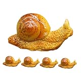 FONDOTIN カタツムリの飾り ミニチュアガーデン装飾 屋内外用の小さな彫像 ユニークなデザインと色彩豊か 長期間使用可能 5個セット
