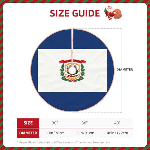 Jupe de sapin de Noël Virginie-Occidentale décoration rustique épaisse