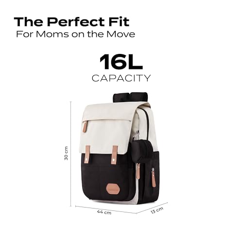Image of Luxury Baby Diaper Bag For Mother Multi-Utility Backpack with Detachable Pouch - Spacious Travel & with Multiple Compartments, Padded Shoulder Straps, Side Pockets & Top Handle - Lightweight