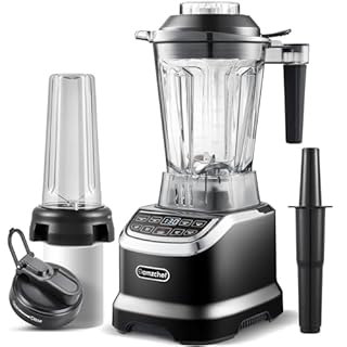 AMZCHEF Blender professionnel 1800 W, blender multifonctionnel avec écran tactile intelligent, blender électrique 6-lames en 3D - Noir