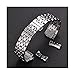 Produktbild ZZDH Uhrenarmband Metall atmungsaktiver Edelstahlband, austauschbares Armband-Armband Schnellspanne Edelstahl 12mm-26mm Geeignet für Männer und Frauen (Band Color : Sliver, Band Width : 26mm)